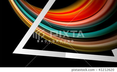 Liquid fluid colors holographic design with metallic style line shape Liquid fluid colors holographic design with metallic style line shape 41212620