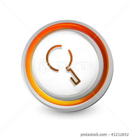 Search magnifyier web button, magnify icon. Modern magnifying glass sign, web site design or mobile 41212652