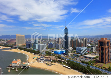 Fukuoka City Sayara District, Chuo Ward aerial photograph Fukuoka sightseeing spot _ Fukuoka Tower · Dome · Seaside also rich 41214393