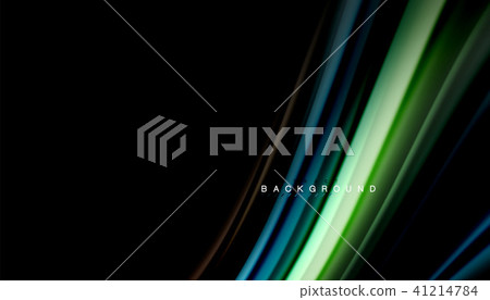Fluid mixing colors, vector wave abstract background Fluid mixing colors, vector wave abstract background 41214784