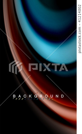 Fluid mixing colors, vector wave abstract background 41214802