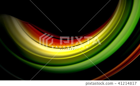 Fluid mixing colors, vector wave abstract background Fluid mixing colors, vector wave abstract background 41214817