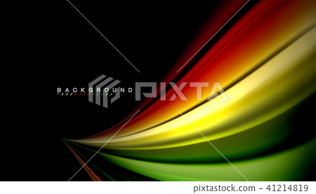 Fluid mixing colors, vector wave abstract background Fluid mixing colors, vector wave abstract background 41214819