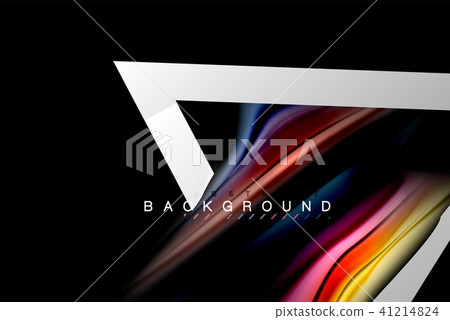 Liquid fluid colors holographic design with metallic style line shape Liquid fluid colors holographic design with metallic style line shape 41214824