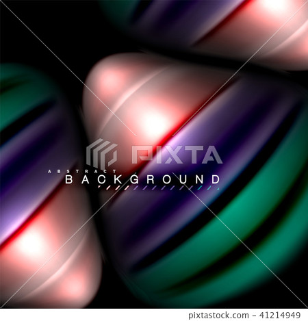 Fluid mixing colors vector wave abstract background design. Colorful mesh waves Fluid mixing colors vector wave abstract background design. Colorful mesh waves 41214949