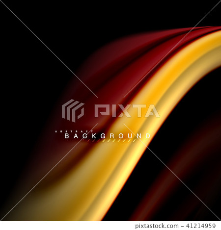 Fluid mixing colors vector wave abstract background design. Colorful mesh waves 41214959