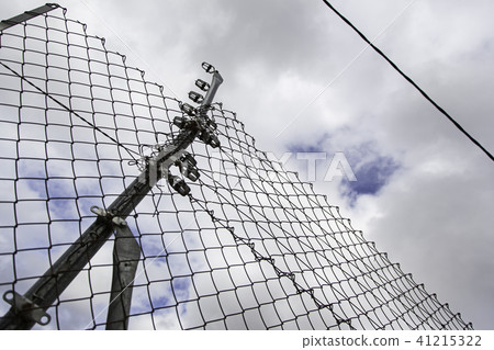 Metal security grilles in a jail Metal security grilles in a jail 41215322