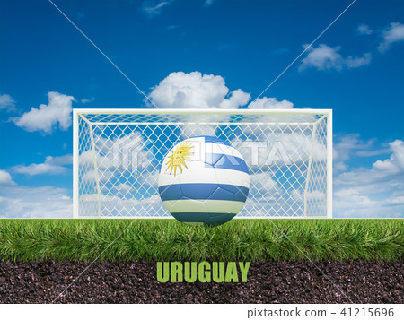 Uruguay football on football or soccer field ,3d Uruguay football on football or soccer field ,3d 41215696