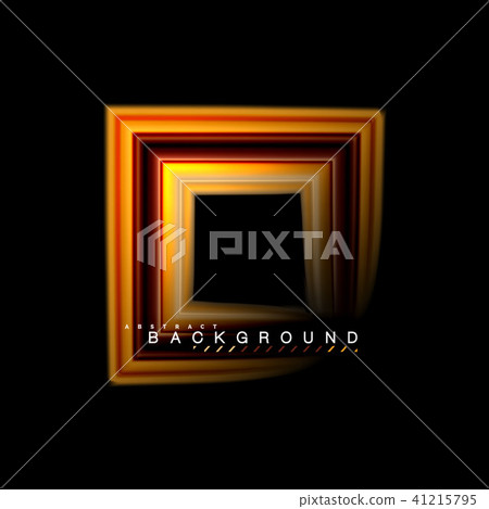 Geometric shapes created with fluid multicolored lines Geometric shapes created with fluid multicolored lines 41215795