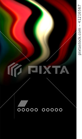 Abstract wave lines fluid rainbow style color stripes on black background. Artistic illustration for Abstract wave lines fluid rainbow style color stripes on black background. Artistic illustration for 41216567