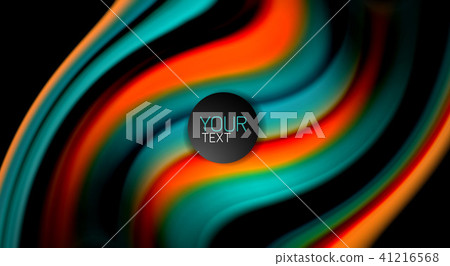 Abstract wave lines fluid rainbow style color stripes on black background. Artistic illustration for Abstract wave lines fluid rainbow style color stripes on black background. Artistic illustration for 41216568