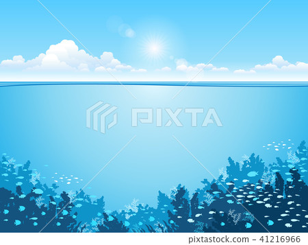 Ocean underwater world with animals Ocean underwater world with animals 41216966