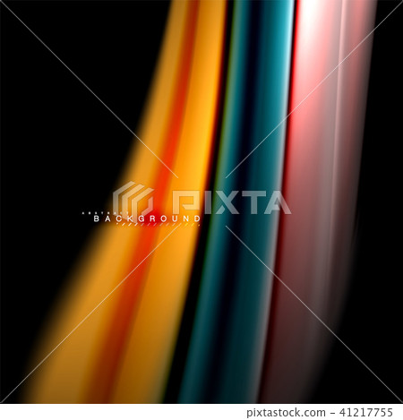 Fluid mixing colors vector wave abstract background design. Colorful mesh waves 41217755