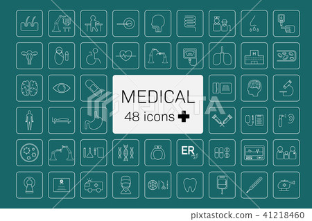 48 medical icons 41218460