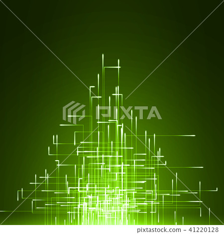 technology abstract with mowing particules with energy trails. 41220128