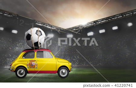 Spain car on football stadium Spain car on football stadium 41220741