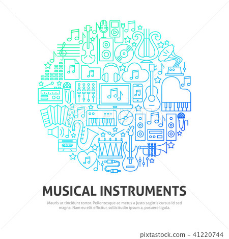 Musical Instruments Circle Concept Musical Instruments Circle Concept 41220744