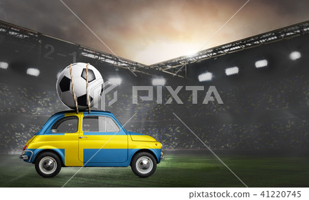 Sweden car on football stadium Sweden car on football stadium 41220745