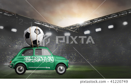 Saudi Arabia car on football stadium 41220749