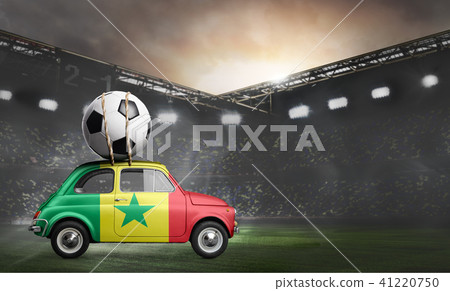 Senegal car on football stadium Senegal car on football stadium 41220750