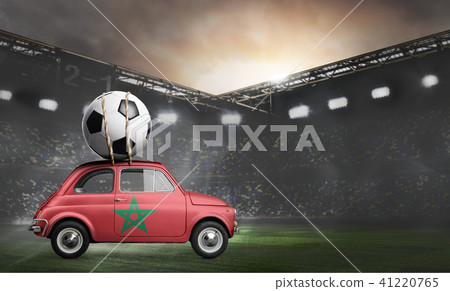 Morocco car on football stadium Morocco car on football stadium 41220765