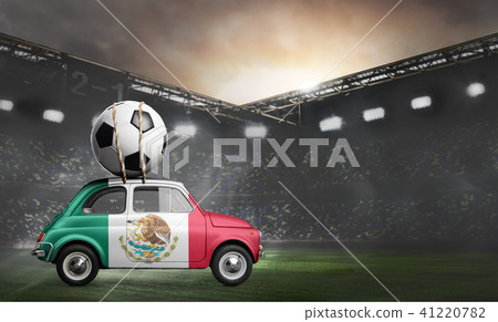 Mexico car on football stadium 41220782