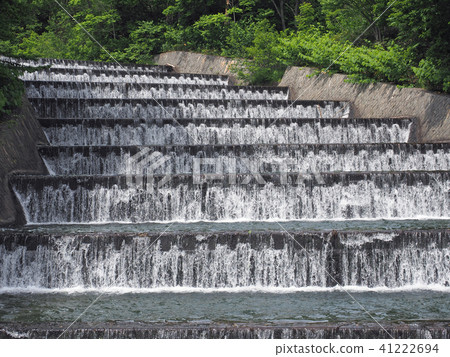 Water blind staircase overflow channel Otaru Okuzawa water source 41222694