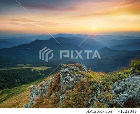 Mountains during sunset Mountains during sunset 41222983