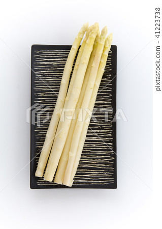 白蘆筍黑色方形平底鍋俯瞰 41223738