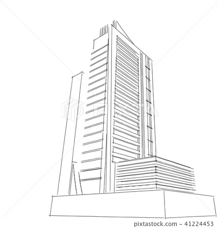 Abstract architectral drawing sketch,Illustration Abstract architectral drawing sketch,Illustration 41224453