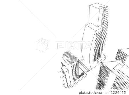 Abstract architectral drawing sketch,Illustration Abstract architectral drawing sketch,Illustration 41224455