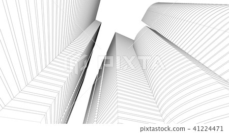 Abstract architectral drawing sketch,Illustration Abstract architectral drawing sketch,Illustration 41224471