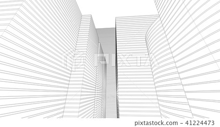 Abstract architectral drawing sketch,Illustration Abstract architectral drawing sketch,Illustration 41224473