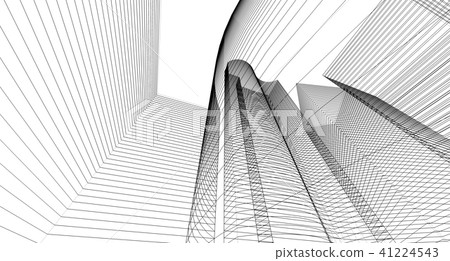 Abstract architectral drawing sketch,Illustration Abstract architectral drawing sketch,Illustration 41224543
