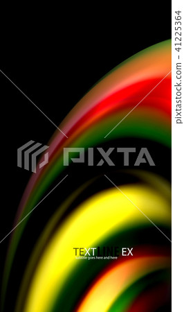 Abstract wave lines fluid rainbow style color stripes on black background. Artistic illustration for Abstract wave lines fluid rainbow style color stripes on black background. Artistic illustration for 41225364