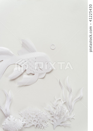Underwater landscape. The ocean and the undersea world with different inhabitants, corals and Underwater landscape. The ocean and the undersea world with different inhabitants, corals and 41225430