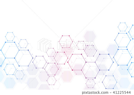 Medical background or science design. Molecular structure and chemical compounds. Geometric and Medical background or science design. Molecular structure and chemical compounds. Geometric and 41225544