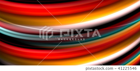 Multicolored wave lines on black background design Multicolored wave lines on black background design 41225546