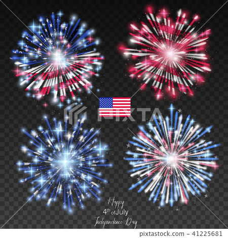 American flag with fireworks on Independence Day. Vector illustration American flag with fireworks on Independence Day. Vector illustration 41225681