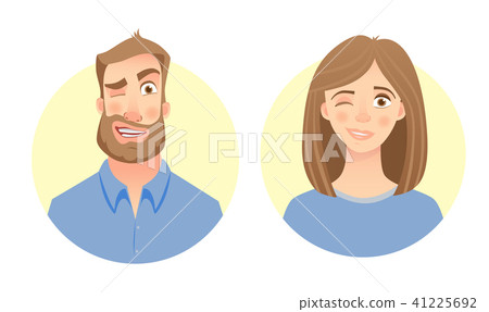 male and female face 41225692