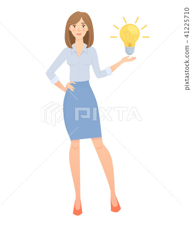 business woman with lamp 41225710
