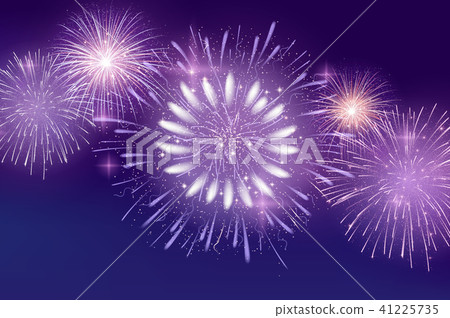 Vector Brightly Colorful Fireworks on night sky background Vector Brightly Colorful Fireworks on night sky background 41225735