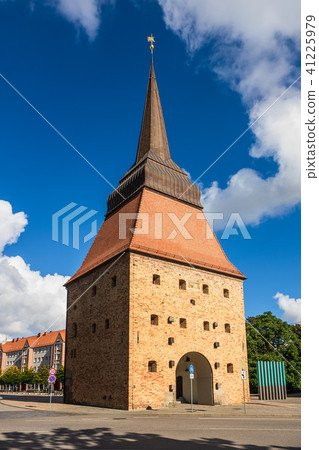 View to a historical building in Rostock, Germany View to a historical building in Rostock, Germany 41225979