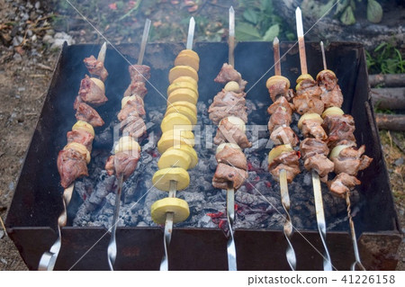 Barbecue Grilled pork kebabs Barbecue Grilled pork kebabs 41226158