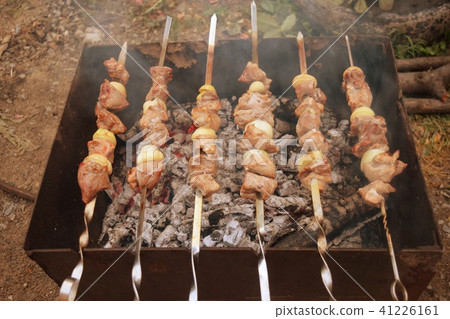 Barbecue Grilled pork kebabs Barbecue Grilled pork kebabs 41226161