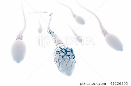 3d illustration of a damaged sperm cells 41226305