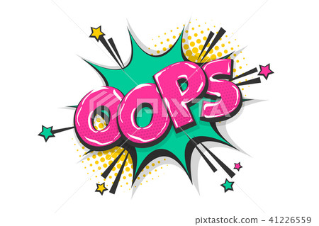 Omg ouch oops pop art comic text speech bubble Omg ouch oops pop art comic text speech bubble 41226559