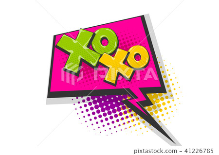 Xoxo pop art comic book text speech bubble Xoxo pop art comic book text speech bubble 41226785