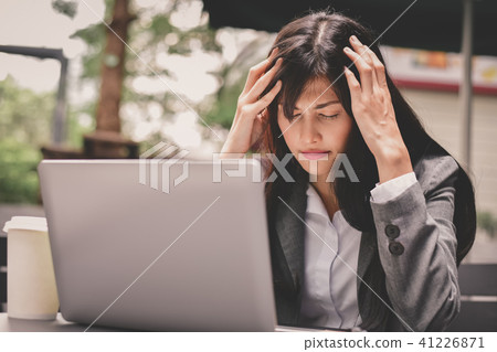 Business Concept. Young businessmen are feeling bad. Young busin 41226871