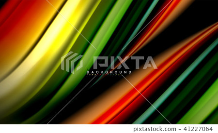 Fluid mixing colors, vector wave abstract background 41227064